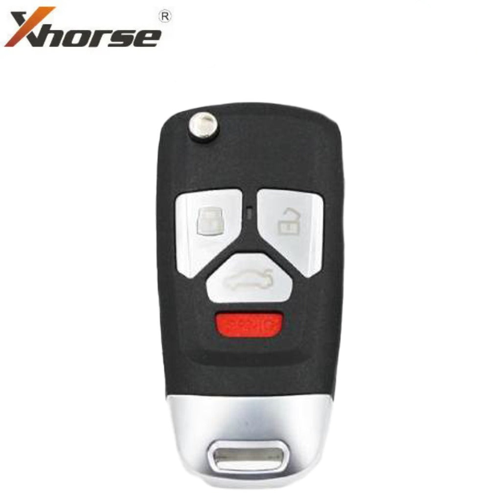 Audi Style / XNAU22EN / 4-Button Universal Remote Flip Key / VVDI Key Tool (Wireless)