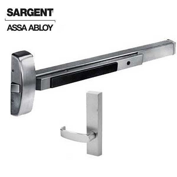 Sargent - 8815F ETL - Rim Exit Device with Trim Lever - 32D - Aluminum Finish - Passage - 36"