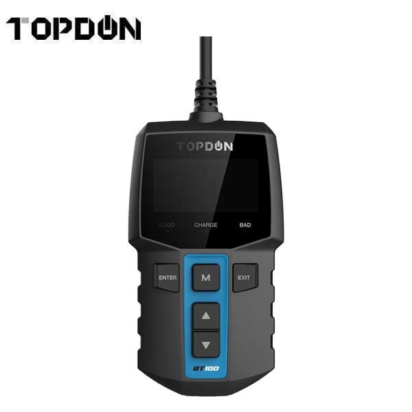 TOPDON - BT100 - Handheld Battery Cranking and Charging System Tester - 12V - Reverse Polarity Protection
