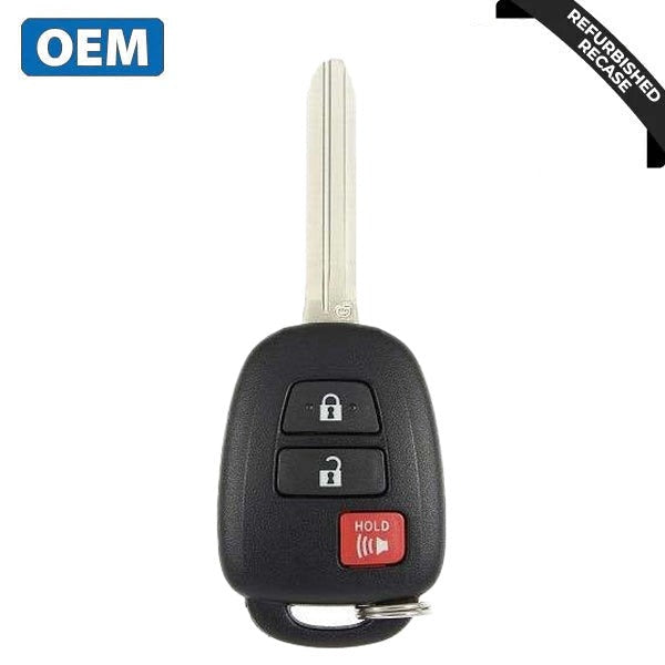 2012-2017 Toyota Prius C / 3-Button Remote Head Key / PN: 89070-52F60 / HYQ12BDM / G Chip (OEM Recase)