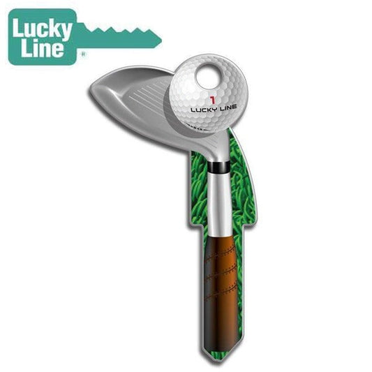 LuckyLine - B119K - Key Shapes - Golf Club - Kwikset - KW1 - 5 Pack