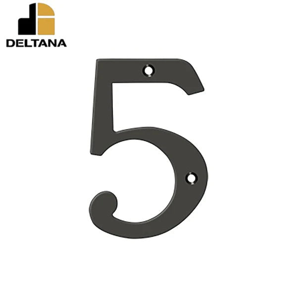 Deltana - 6" Numbers - Solid Brass - Optional Finish