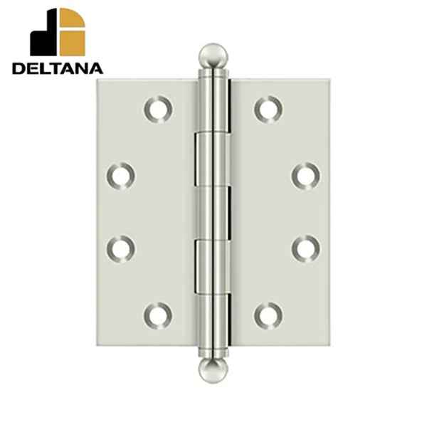 Deltana - 4-1/2" x 4" Hinge - Ball Tipped - Solid Brass - 0.134" Thickness