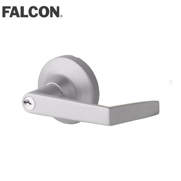 Falcon - 214-KIL-NL - Exit Device Trim Lever - Rose Night Latch Function - Aluminum - SP28 - Grade 1