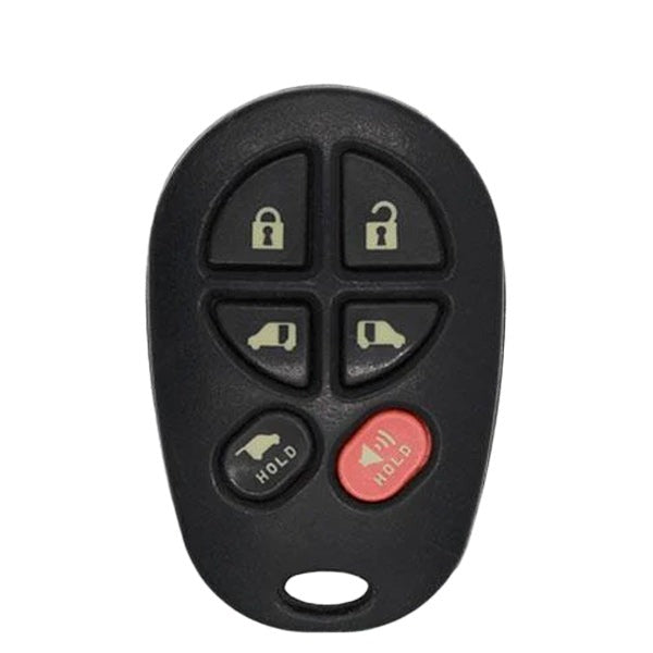 2004-2018 Toyota Sienna / 6-Button Keyless Entry Remote / PN: 89742-AE051 / GQ43VT20T (OEM Recase)