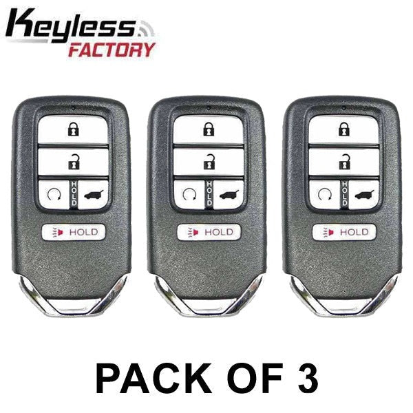 3 x 2019-2021 Honda Passport Pilot / 5-Button Smart Key / PN: 72147-TG7-AA1 / KR5V44 KR5T44 (AFTERMARKET) (Pack of 3)