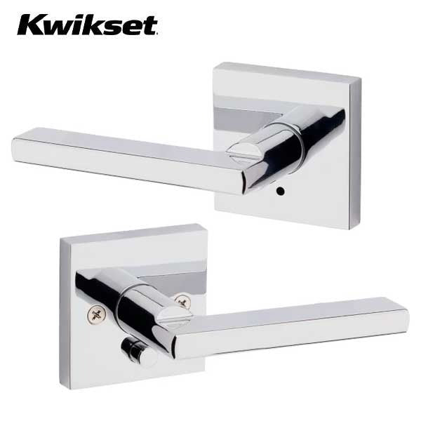 Kwikset - Halifax Lever Set - Square Rose - Optional Function - Optional Finish - Grade 2