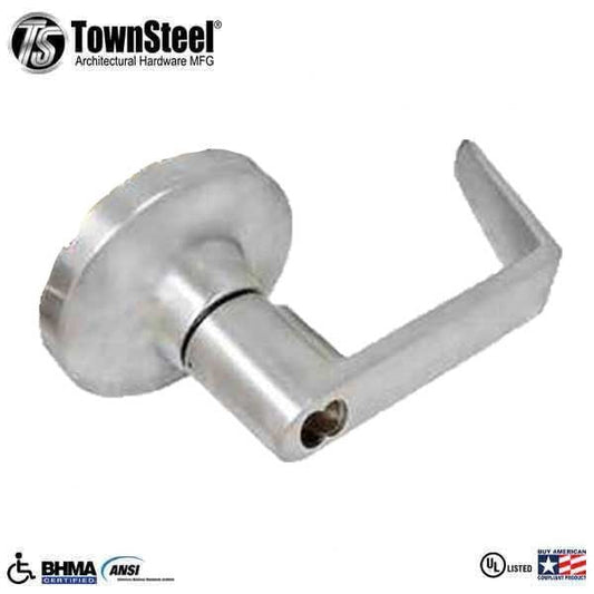 TownSteel - ED8900LS - Sectional Lever Trim - Entrance - LS Regal Lever - Non-Handed - Schlage SLFIC Prepped - Compatible with Rim, SVR, LBR & 3 Point Push Bars - Satin Chrome - Grade 1