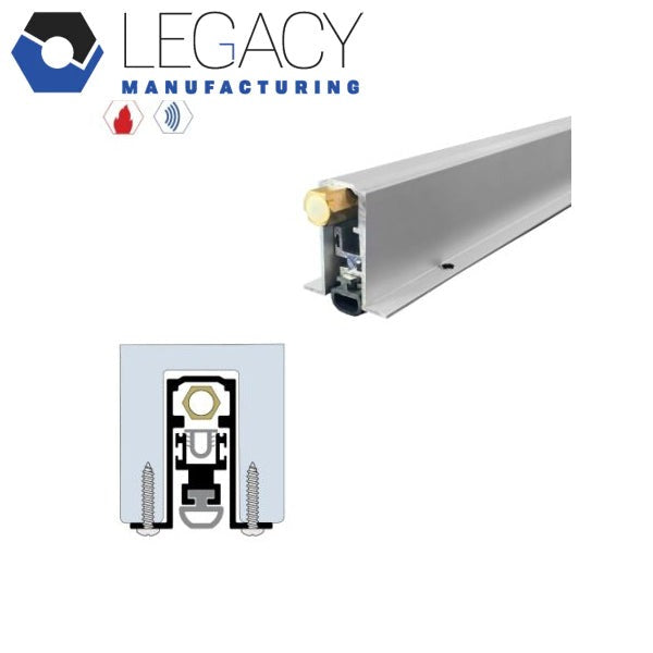 Legacy Manufacturing - 7053 - Concealed Automatic Door Bottom - 1-11/32" x 1-9/16" - Clear Anodized Aluminum - Optional Length
