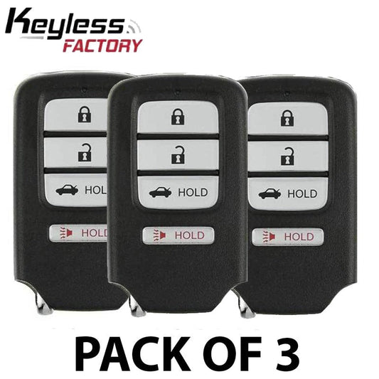3 x 2018-2022 Honda Accord Sport / 4-Button Smart Key / PN: 72147-TVA-A11 / CWTWB1G0090 (No Memory) (Pack of 3)
