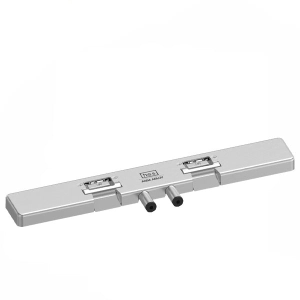HES - 9200N - Electric Strike - 12/24VDC - Safe/Secure - 4-5/8" Centered Keeper Spacing - For Glass Double Doors - Satin Stainless Steel 630/US32D Finish