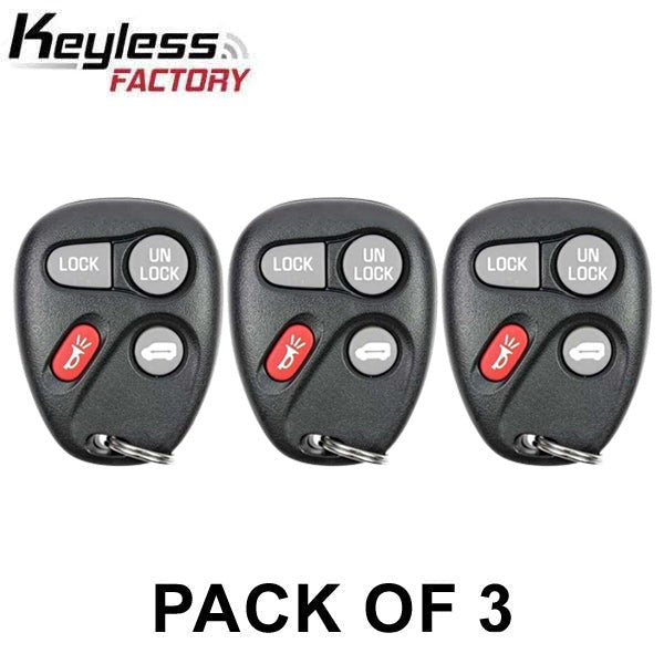 3 x 1997-2000 GM / 4-Button Keyless Entry Remote / PN: 10245953/ ABO0204T (AFTERMARKET) (Pack of 3)