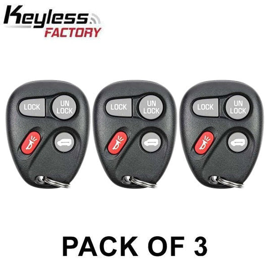 3 x 1997-2000 GM / 4-Button Keyless Entry Remote / PN: 10245953/ ABO0204T (AFTERMARKET) (Pack of 3)