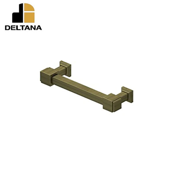 Deltana - Decorative Cabinet Pull - 4" - Manhattan - Solid Brass - Optional Finish