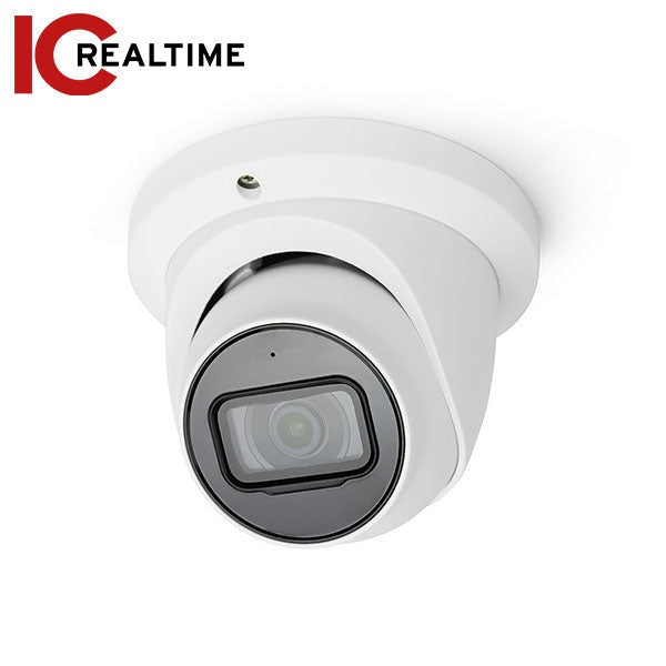 IC Realtime - IPMX-E40F-IRW2 / 4MP IP Indoor/Outdoor Small Size Eyeball Dome Camera / Fixed 2.8mm Lens (103 AOV) / 164 Ft Starlight / POE / AI / TAA Compliant