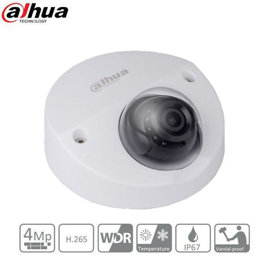 Dahua / IP / 4MP / Wedge Camera / Fixed / 2.8mm Lens / WDR / IP67 / IK10 / 20m IR / M12 D-Coded / DH-IPC-HDBW4431FN-M12
