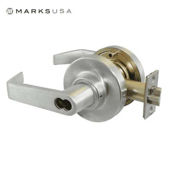 Marks USA - 175RF - Commercial Lever Set - Prepped for Schlage IC Core - 2 3/4" Backset - 26D - Storeroom - Grade 2