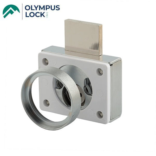 Olympus - SLT - Rim Cylinder Conversion Kit - Satin Chrome - Optional Closing Mechanism
