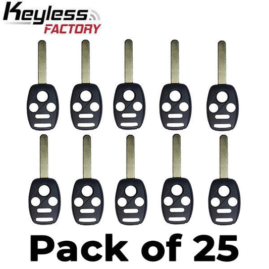 25 x 2005-2013 Honda / 4-Button Remote Head Key SHELL / HO01 / OUCG8D-380H-A, MLBHLIK-1T, KR55WK49308, N5F-S0084A (AFTERMARKET) (Bundle of 25)