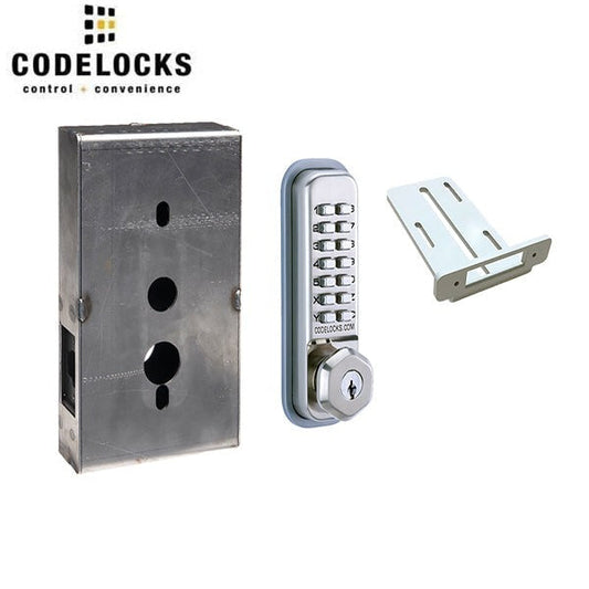 CodeLocks - CL210 Gate Box Kit - Mechanical Lock - Light Duty - Dual Backset Deadlatch 2 3/4" - 2 3/8" - Mortise Tubular Deadbolt Gate Box Kit - Optional Key Override - Optional Finish - Fire Rated - Grade 2