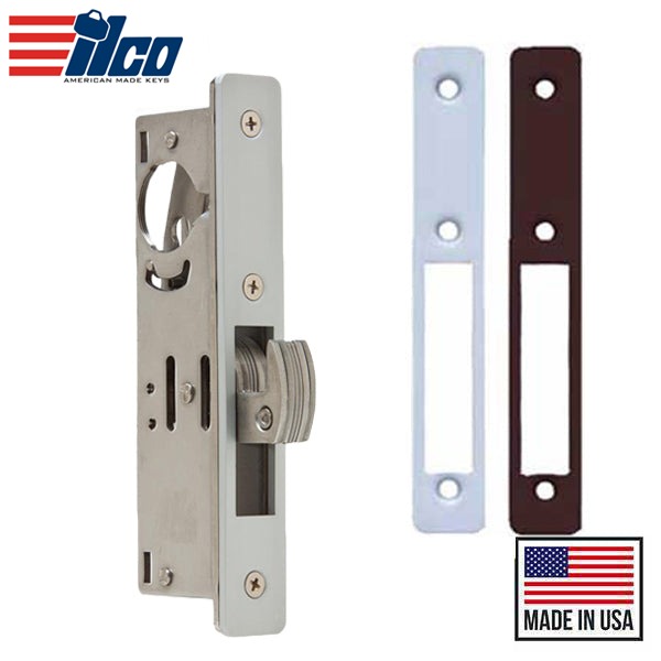 Ilco - Deadbolt Mortise Lock - Hookbolt - Storefront - 1-1/2" Backset - Clear/Dark Bronze Faceplate