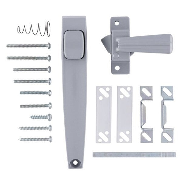 Wright - V333 - Push Button Latch For Screen and Storm Doors - Out Swinging - Wood / Metal Doors - Optional Finish
