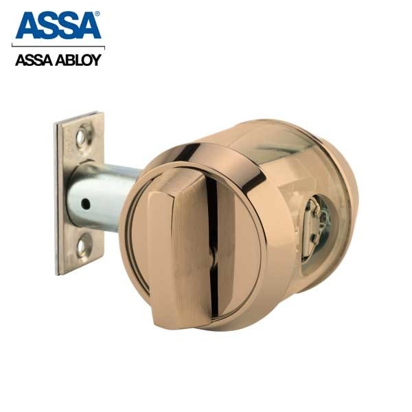 ASSA - 7000 Series - Maximum+ - Single Cylinder Deadbolt with Security Guard - KD - 612 - Satin Bronze - Grade 1