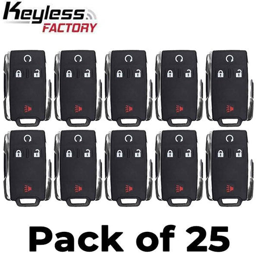 25 x 2014-2019 Chevrolet / GMC / 4-Button Keyless Entry Remote / PN: 22881480 / M3N32337100 (AFTERMARKET) (Bundle of 25)
