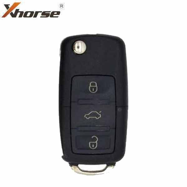 Volkswagen B5 Style / XKB521EN / 3-Button Universal Remote Key for VVDI Key Tool (Wired) (Replacement For XKB511EN)