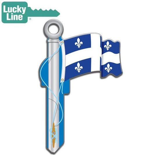 LuckyLine - B129K - Key Shapes - Quebec Flag - Kwikset - KW1 - 5 Pack