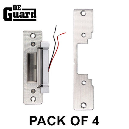 4 x UL Listed - Heavy Duty Electric Strike - Fail Safe / Fail Secure - 12VDC - 2 Faceplates (Pack of 4)