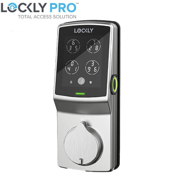 Lockly Guard - DEADBOLT 728FZ - Fingerprint Z-Wave Smart Lock - Keypad - Biometric Fingerprint-Bluetooth App Controlled - Satin Nickel