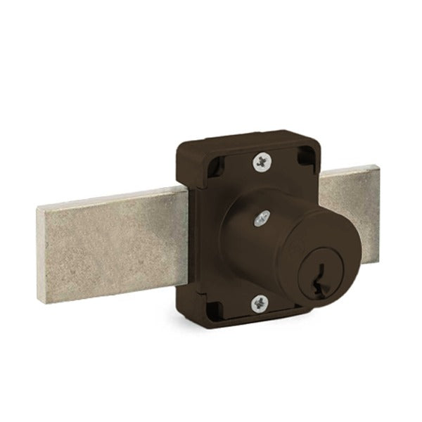 Olympus - 100KR - Cabinet Door Deadbolt Lock - N Series National - Long Bolt - Optional Handing - 10B - Oil Rubbed Bronze - 15/16" Cylinder - KA 915 - Grade 1
