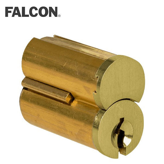 Falcon - C649 - Small-Format IC Core SFIC - 7 Pins - B Keyway - Uncombinated - 606 - Satin Brass