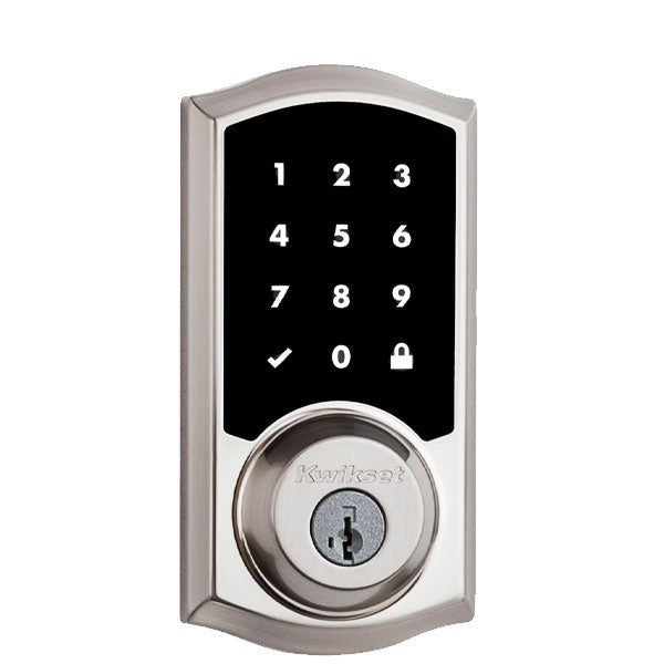 Kwikset - SmartCode 916TRL - Traditional Electronic Deadbolt - 15 - Satin Nickel - Home Connect (Amazon Key Edition)