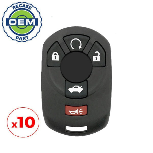 10 x 2005-2007 Cadillac STS / 5-Button Keyless Entry Remote / PN: 15212382 / M3N65981403 (OEM Recase)
