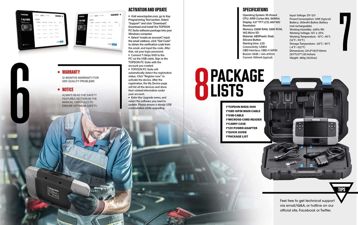 TOPDON - T-Ninja 1000 - OBD Automotive Key Programmer