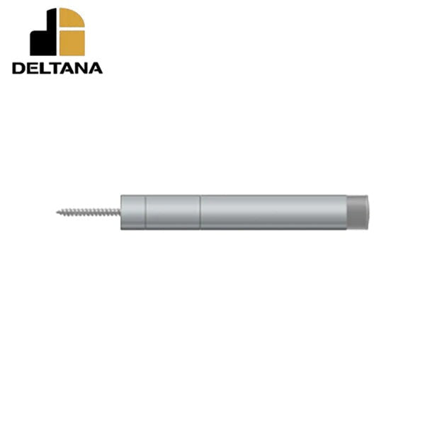 Deltana - Extension Baseboard Door Bumper - Solid Brass - Satin Chrome