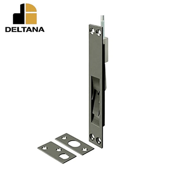Deltana - Extension Flush Bolt - Solid Brass - 12" Rod Extension - Optional Finish