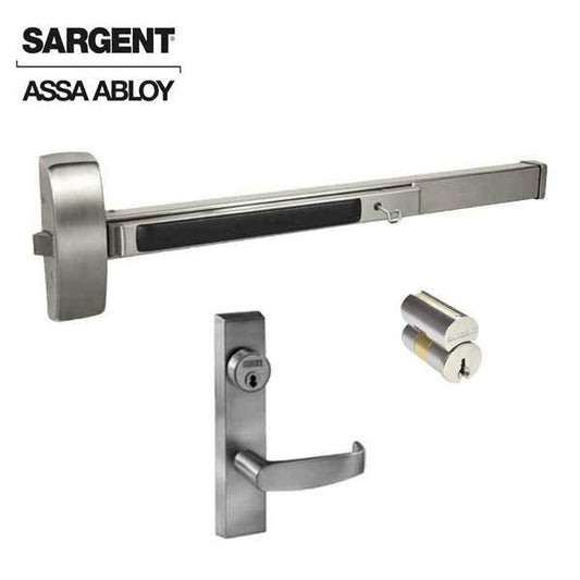 Sargent - 8813F - Rim Exit Device with Trim Lever - Satin Stainless Steel - LFIC - 36" - Grade 1