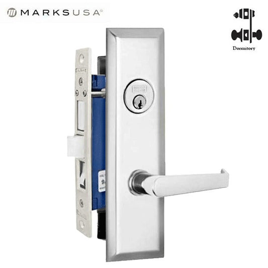 Marks USA - 7NY92F-26D - New York Mortise Lever Lock - 26D - 1-1/4" X 8"- Dormitory - RH