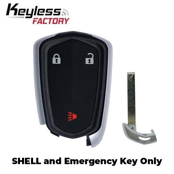 2014-2019 Cadillac / 3-Button Smart Key SHELL for HYQ2AB, HYQ2EB (AFTERMARKET)
