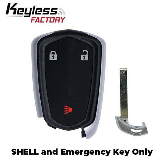 2014-2019 Cadillac / 3-Button Smart Key SHELL for HYQ2AB, HYQ2EB (AFTERMARKET)
