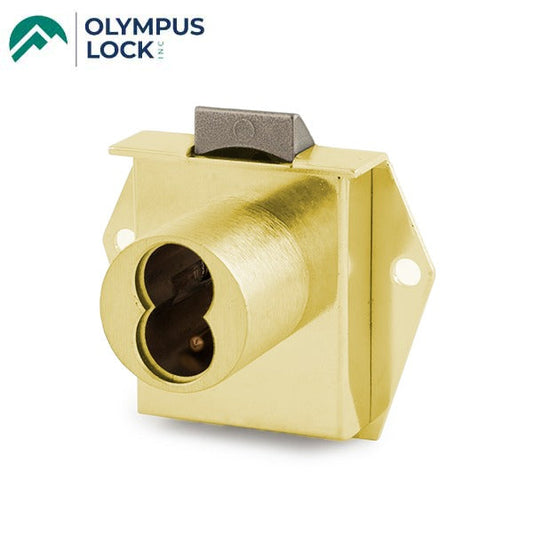 Olympus - 725ML - SFIC Mortise Latch Door & Drawer Cabinet Lock - BEST SFIC - 1-1/16" Cylinder Length - Satin Brass - Optional Handing - Grade 1