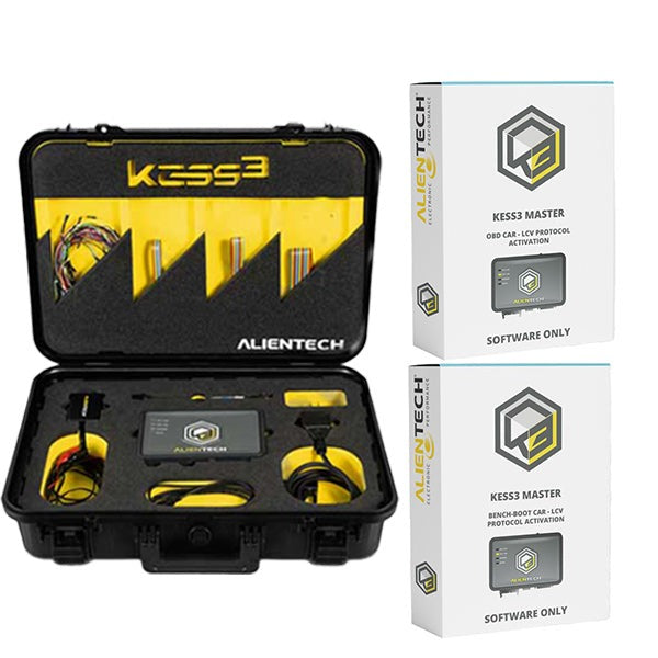 Alientech - KESS3 Summer Promotion - Master Promo Kit - KEES3 ECU and TCU Programmer + OBD Car Protocol - FREE Bench-Boot Car Protocol