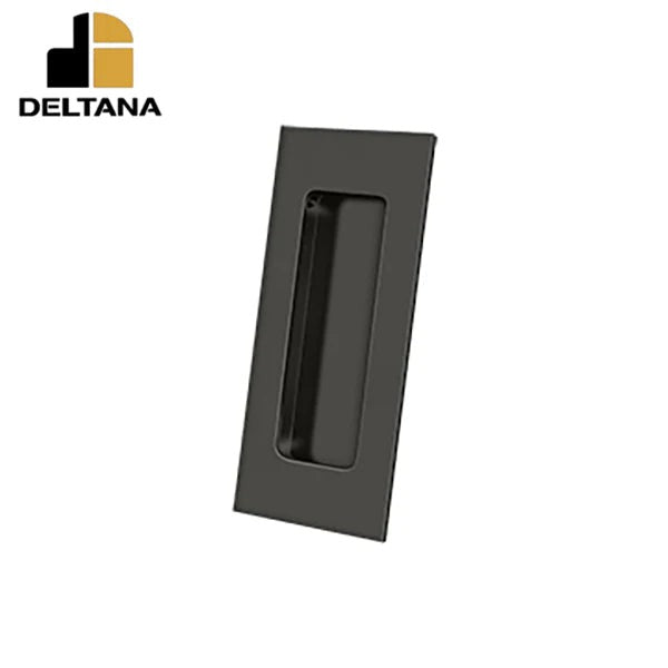 Deltana - Flush Pull - Rectangular - Heavy Duty - 4" x 1-7/8" x 7/16" - Solid Brass - Optional Finish