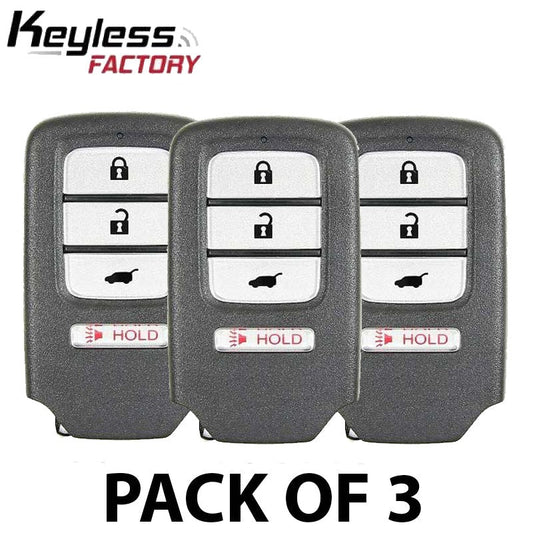 3 x 2016-2022 Honda HR-V Fit / 4-Button Smart Key / PN: 72147-T7S-A01 / KR5V1X (AFTERMARKET) (Pack of 3)
