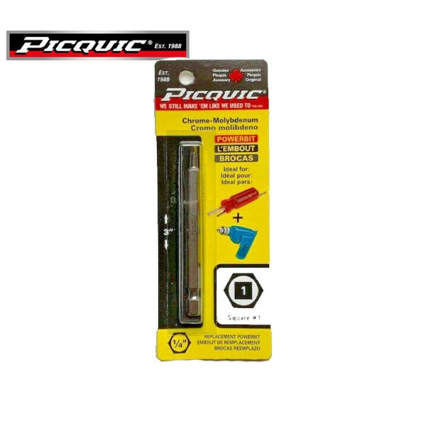 PICQUIC - 3" Length Powerbits - Optional Bit Sizes - Robertson