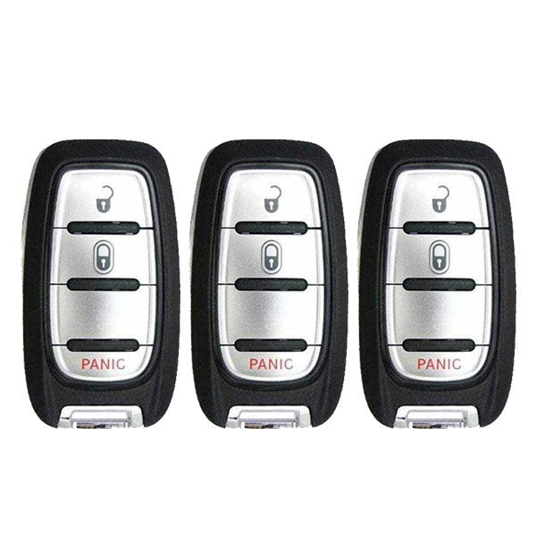 3 x 2017-2021 Chrysler Pacifica / Voyager / 3-Button Smart Key / No KeySense / PN: 68217827AC / M3N-97395900 (AFTERMARKET) (Pack of 3)