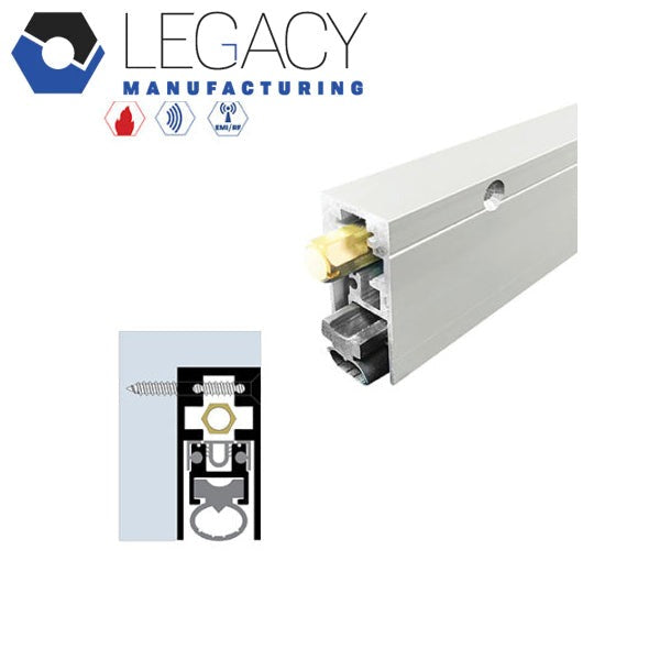Legacy Manufacturing - 7663 - Semi-Mortised Automatic Door Bottom - 29/32" x 1-15/16" - White Powder Coat - Optional Length